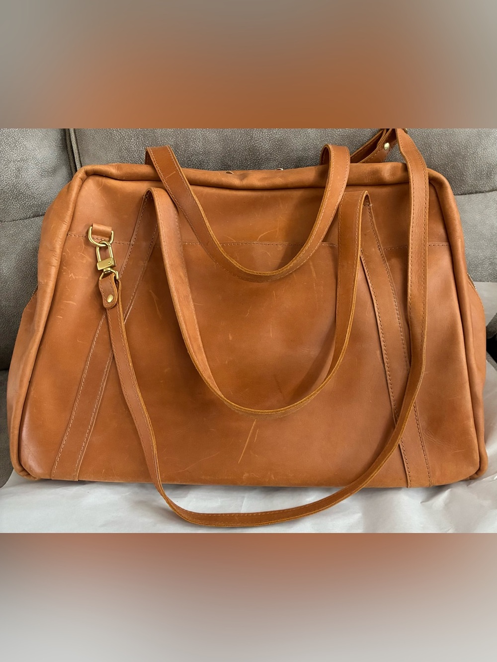 Parker Clay Taytu Weekender Bag in Rust Brown